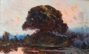 Paisaje De Campo Con Laguna by Ernesto Laroche