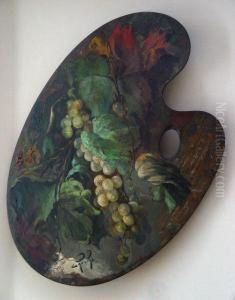 Paleta De Pintor-vides Y Uvas