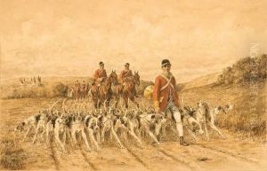 Le Depart De Chasse A Courre by Georges Larocque
