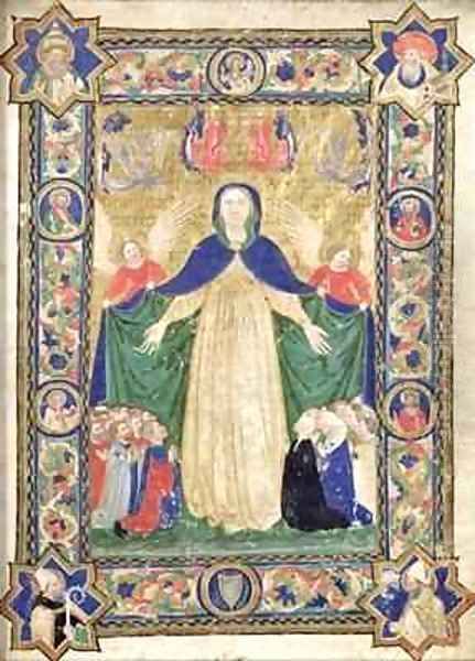 Virgin of the Misericordia frontispiece from a book of the Scuola della Trinita dei Frati Teutonici - view 1