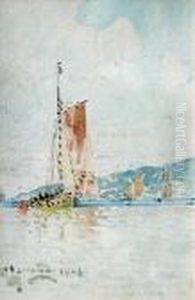 Veleros En Puerto De Montevideo by Manuel Larravide