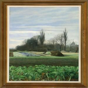 A Garden In November by Adolf Larsen