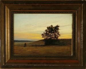 Evening In Northern Zealand, Denmark by Adolf Larsen
