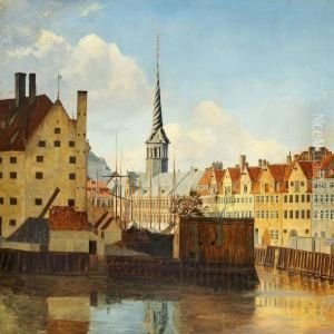 View Of Copenhagen Withthe Exchange And The Row Of Houses Known As "the Six Sisters"