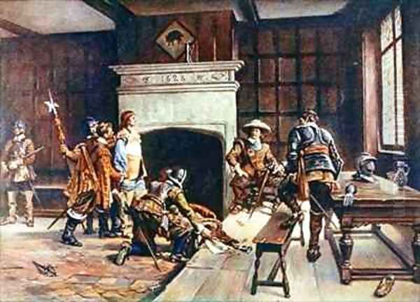 Oliver Cromwell 1599-1658 at the Blue Boar in Holborn - view 1