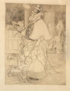 Lisbeth Och Kalven by Carl Larsson