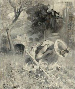 Tradgardsidyll by Carl Larsson
