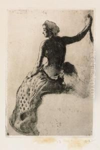 Sittande Modell by Carl Larsson