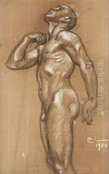 Kung Domalde. 
Studie Till'midvinterblot' by Carl Larsson