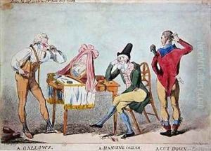 Cartoon of the French aristocratic emigres in England during the Revolution by Isaac Cruikshank