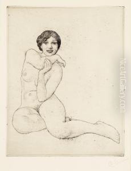 A Girl Crouching - view 1