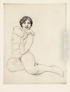 A Girl Crouching