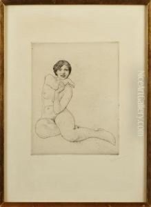 Flicka Pa Huk by Carl Larsson