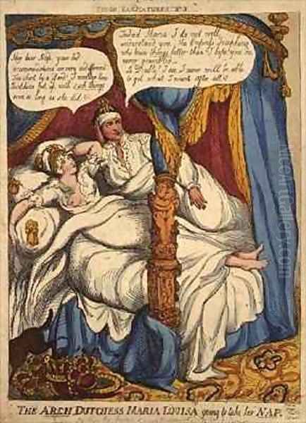 The Arch Duchess Maria Louisa going to take her Nap - view 1