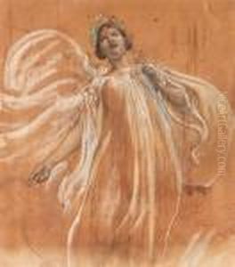 Studie Till "jenny Lind" by Carl Larsson