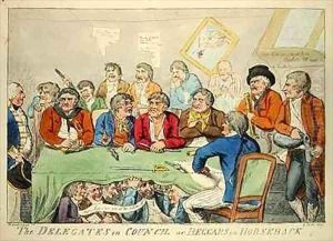 The delegates in council or beggars on horseback by Isaac Cruikshank