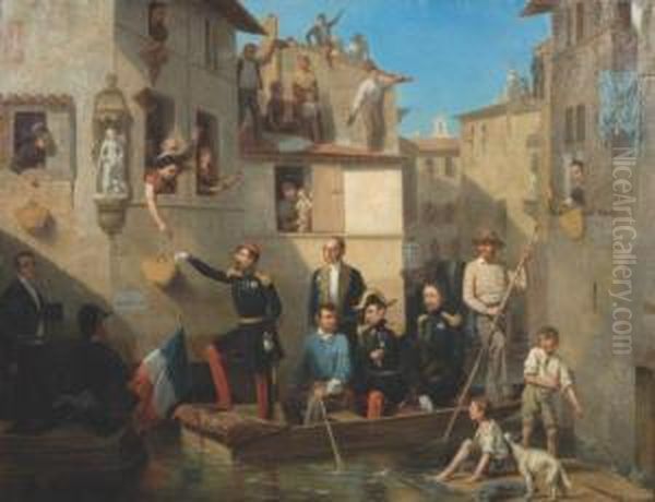 Visite De L'empereur Napoleon Iii A Tarascon Lors Des Inondations De 1856 - view 1