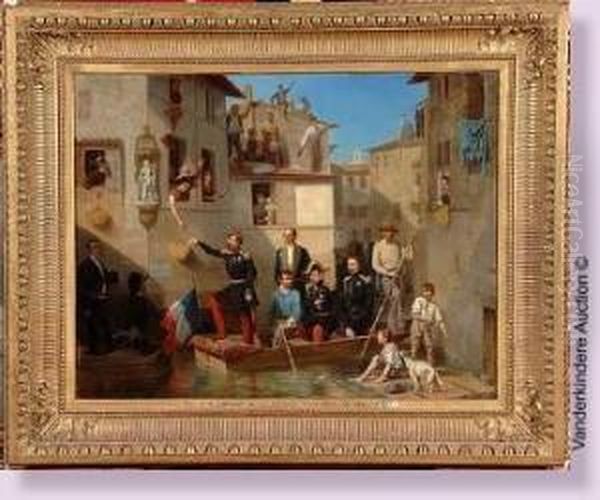 Visite De L'empereur Napoleon Iii A Tarascon Lors Des Innondations De 1856 - view 1