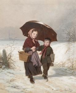 Back From School by Louis Simon Lassalle