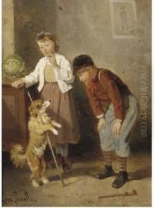 The Dog's New Trick by Louis Simon Lassalle