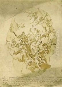 The marriage of Hebe and Hercules by Carlo Innocenzo Carlone