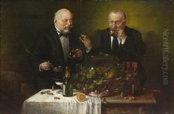 Zwei Manner Beim Bowle
Trinken. - view 1