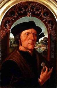 Portrait of a Man in Front of a Window by Jacob Cornelisz