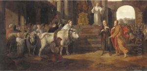 Saints Paul And Barnabas At Lystra by Pieter Lastman