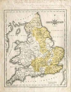 Map of Southern Britain by Cary, John