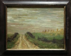 Harvest Evening (road) by William Langson Lathrop