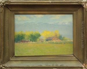 House In Field by Lorenzo Palmer Latimer