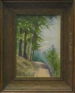Tree-lined Road by Lorenzo Palmer Latimer