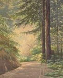 A Road Through The Redwoods by Lorenzo Palmer Latimer
