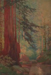 Felta Creek Near Healdsburg, California by Lorenzo Palmer Latimer