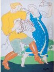 Couple De Danseurs Russes by Michel Lattry