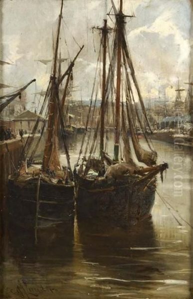 A Busy Harbour Scene - view 1