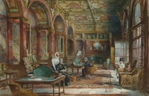 An Oppulent Interior Scene by Charles James Lauder