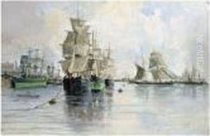 At Leith Docks by Charles James Lauder