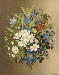 A Bouquet Of Spring Flowers by Josef Lauer