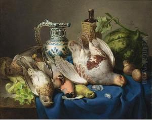 A Hunting Still Life by Josef Lauer
