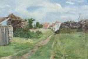Sommerliche Landschaft. by Desire Francois Laugee