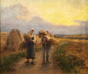 Le Retour Des Glaneuses by Georges Laugee