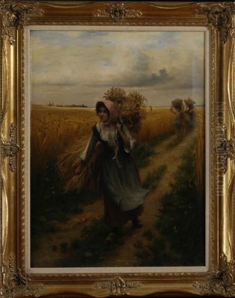 Bringing In The Harvest by Georges Laugee