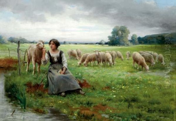 The Young Shepherdess by Georges Laugee