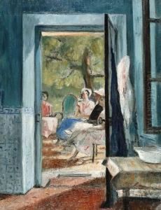 Sur Le Patio De La Villa Abd-el-tif by Jean Launois