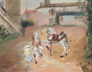 Chevaux De Manege A Douera by Jean Launois