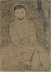 Etude De Jeune Femme Assise : Rosella by Jean Launois