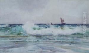Coastal View With Sailing Vessels Coastal View With Sailing Vessels