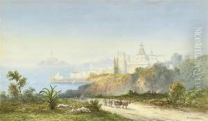View On A Mediterranean Coastline by Sidney Laurence
