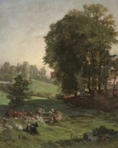 Minding The Herd At Dusk